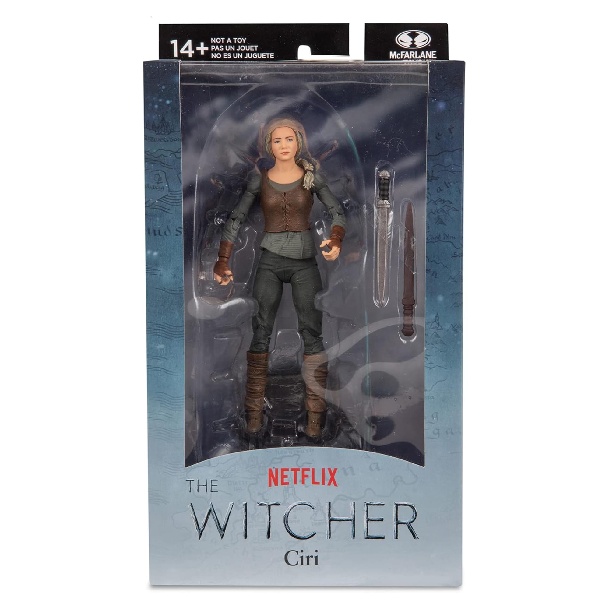NOT A TOY 14+ + PAS UN JOUET NO ES UN JUGUETE  
McFARLANE  
NETFLIX THE WITCHER Ciri