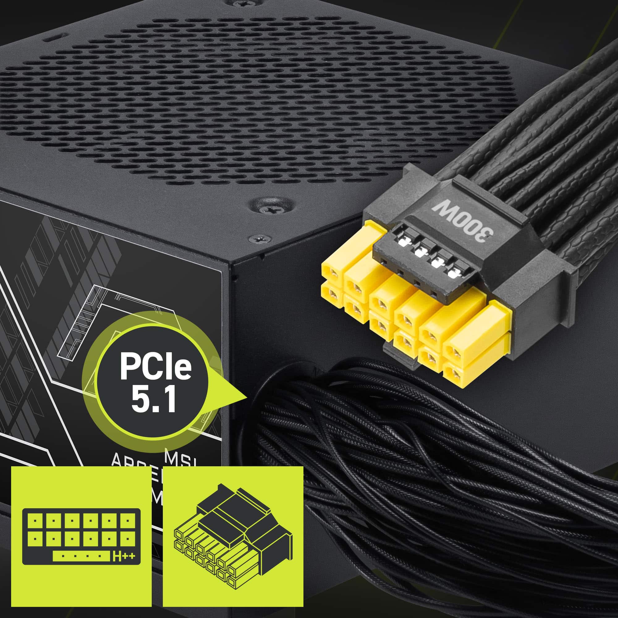 MSI MAG A650BN PCIE5 III 650W 80 PLUS Bronze Non Modular ATX 3.1