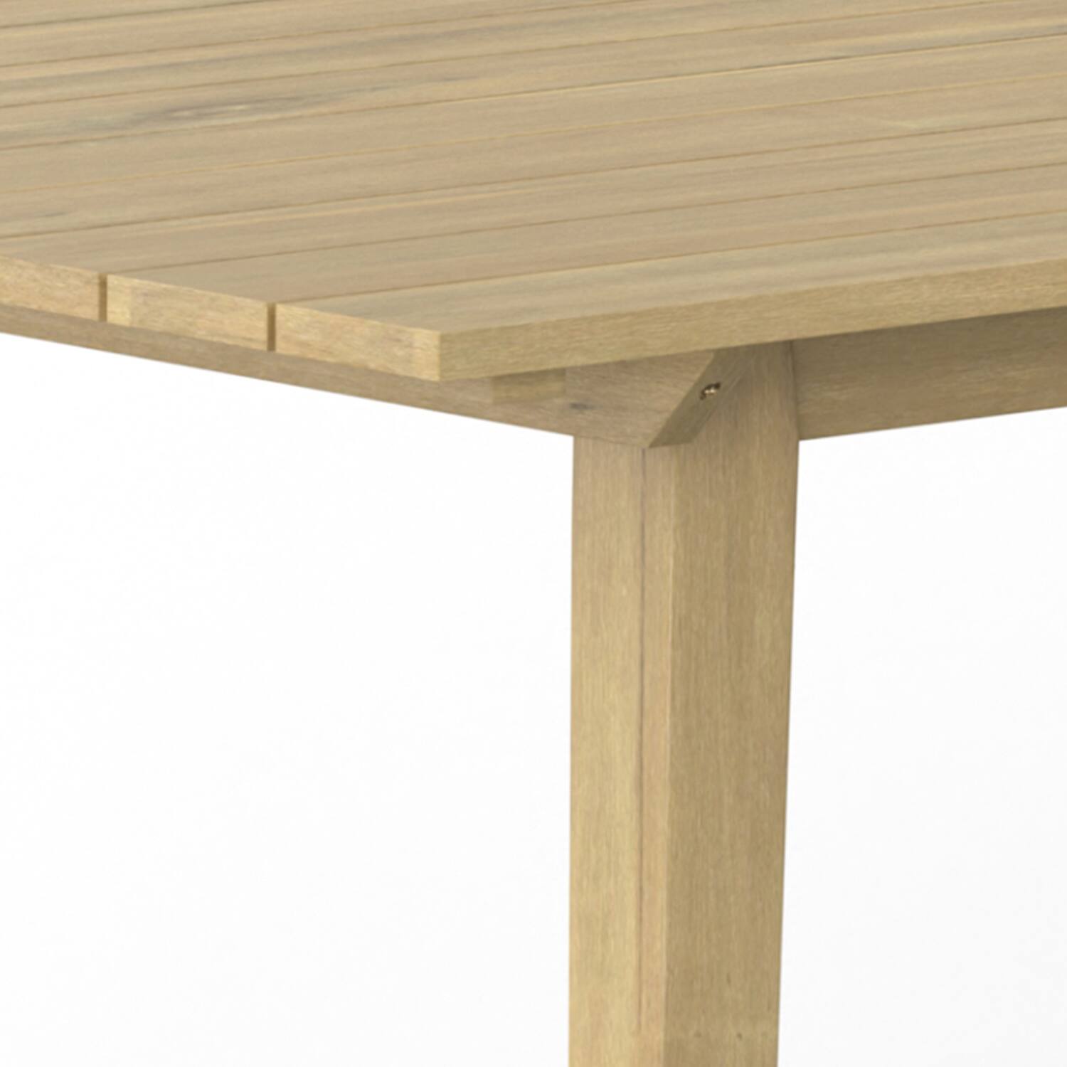Alt View 12. Simpli Home - Kona Outdoor Dining Table - Light Teak.