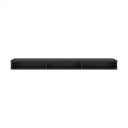 TuHome - Luft 71" Wide Floating TV Stand with Open Shelves, Wall Mounted Media Console and Entertainme - Brown
