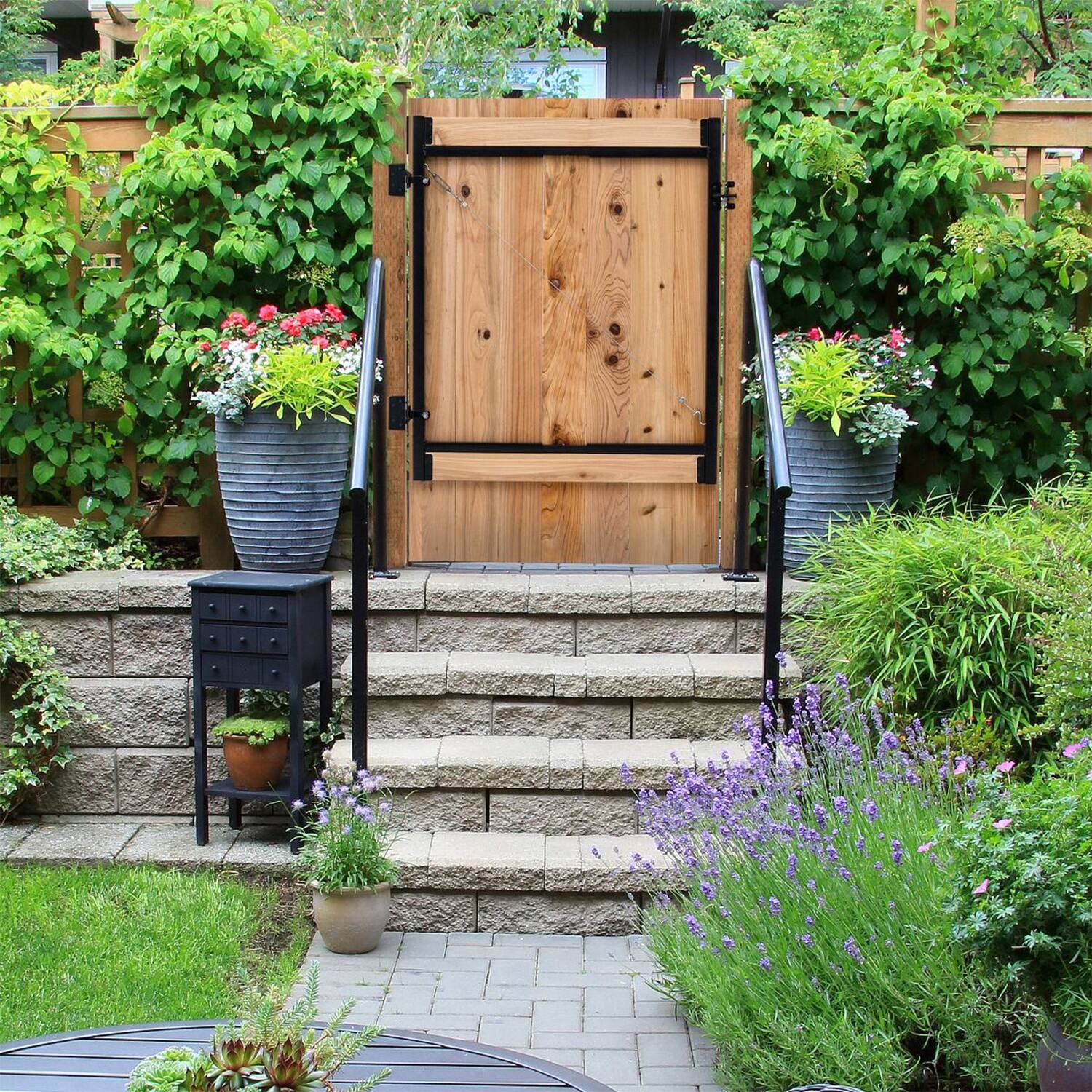 Alt View 3. Adjust-A-Gate - Adjust-A-Gate Steel Frame Gate Building Kit, 36"-60 Inch Wide Opening (2 Pack) - Black.