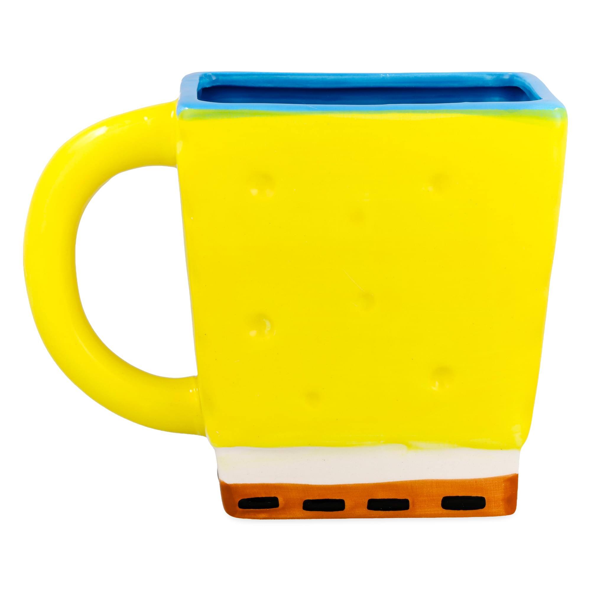Alt View 10. Silver Buffalo - Nickelodeon SpongeBob SquarePants 20-Ounce Sculpted Ceramic Mug - Yellow.