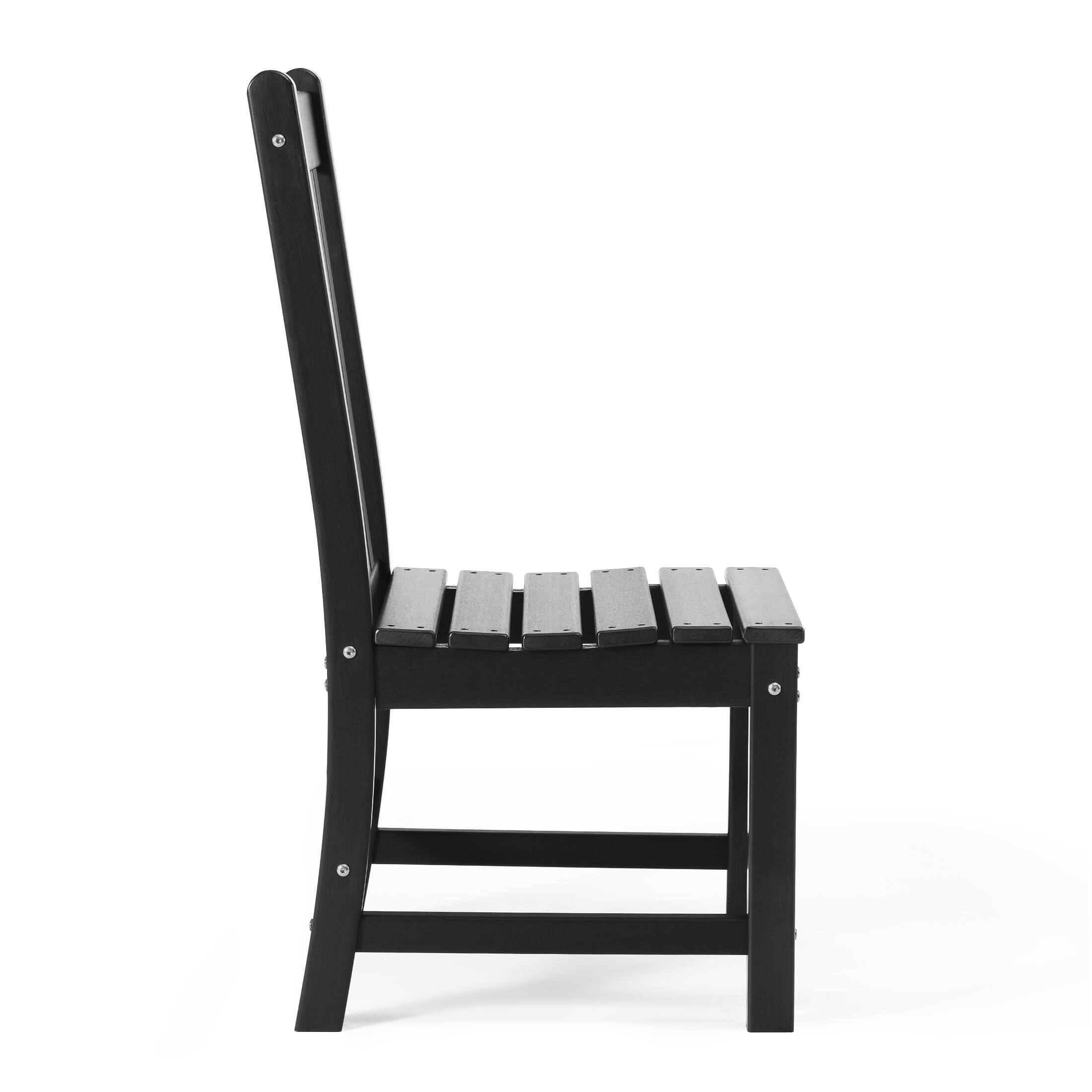 Left. WestinTrends - WestinTrends Malibu Outdoor Patio Dining Chair - Black.