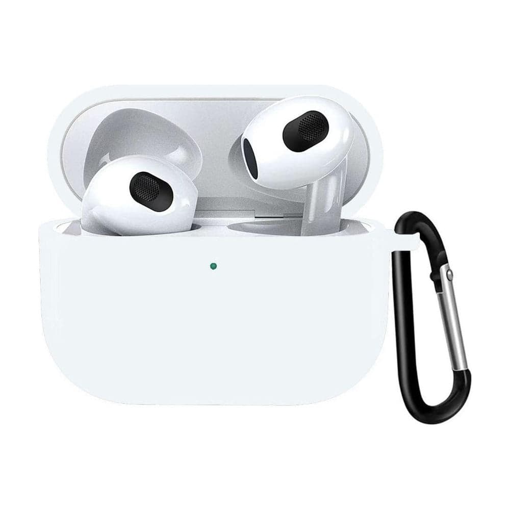 Entronix - AirPods 3rd Generation Case - Premium Soft-Touch Liquid Silicone Cover - White