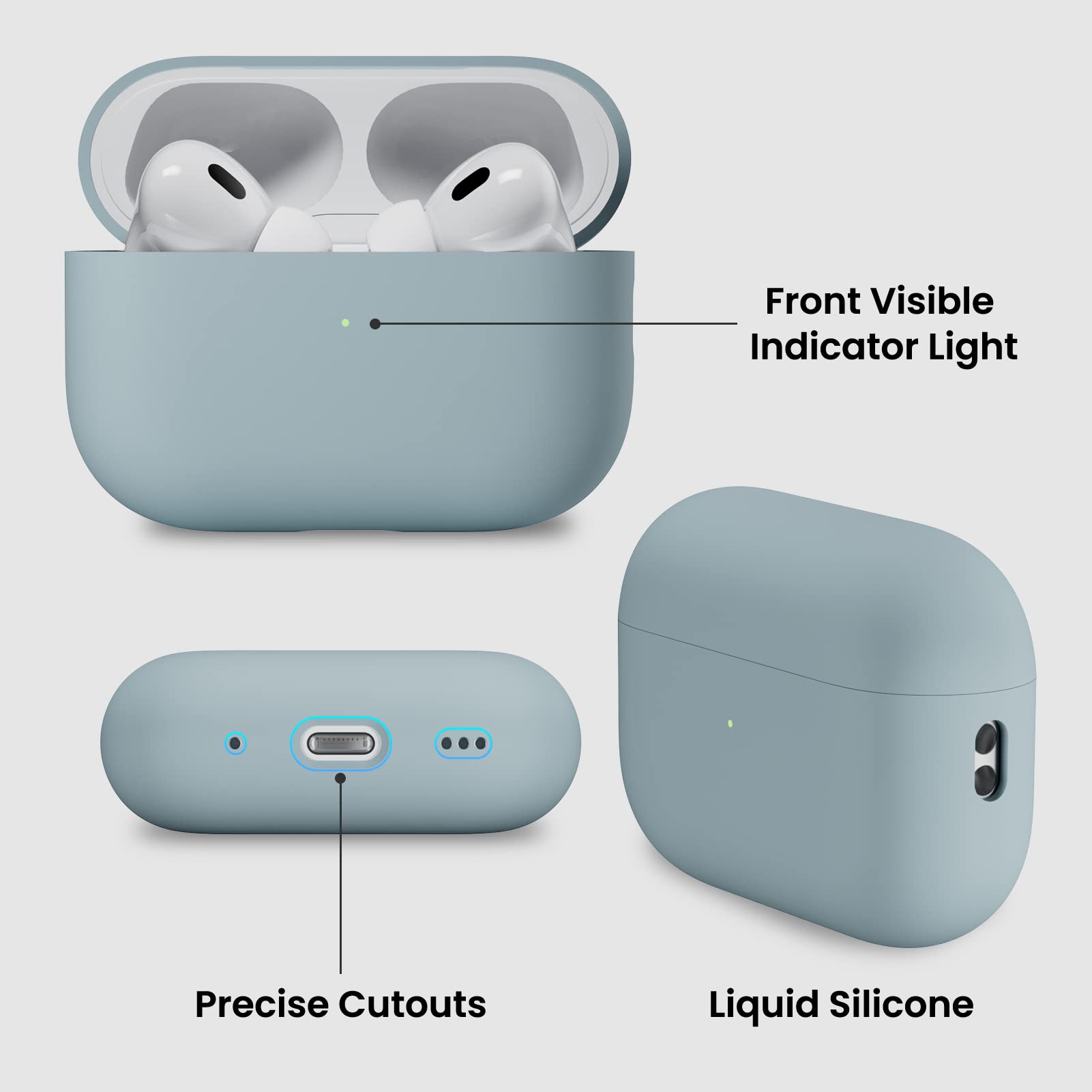 Front Visible Indicator Light  
Precise Cutouts  
Liquid Silicone