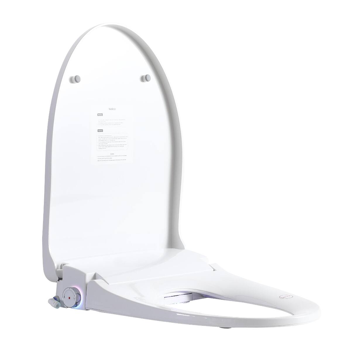 Alt View 9. Loheer - Loheer Smart Bidet Toilet Seat Heated Elongated Seat with Adjustable Water Wash and Night Light - White.