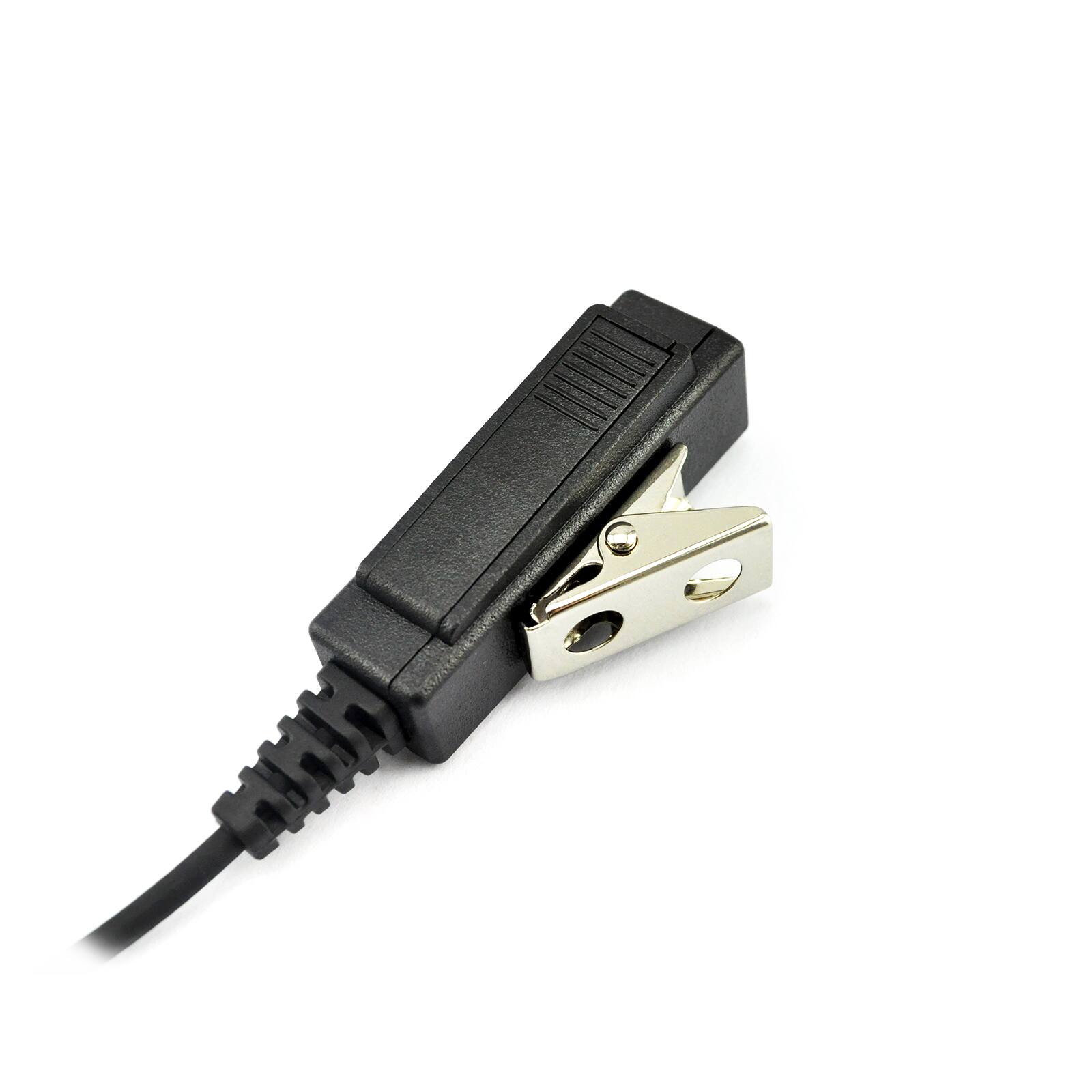 Angle. ProMaxPower - 2-Wire Acoustic Tube Earpiece with PTT Mic for Hytera PD602, PD682 & Other Radios - Black.