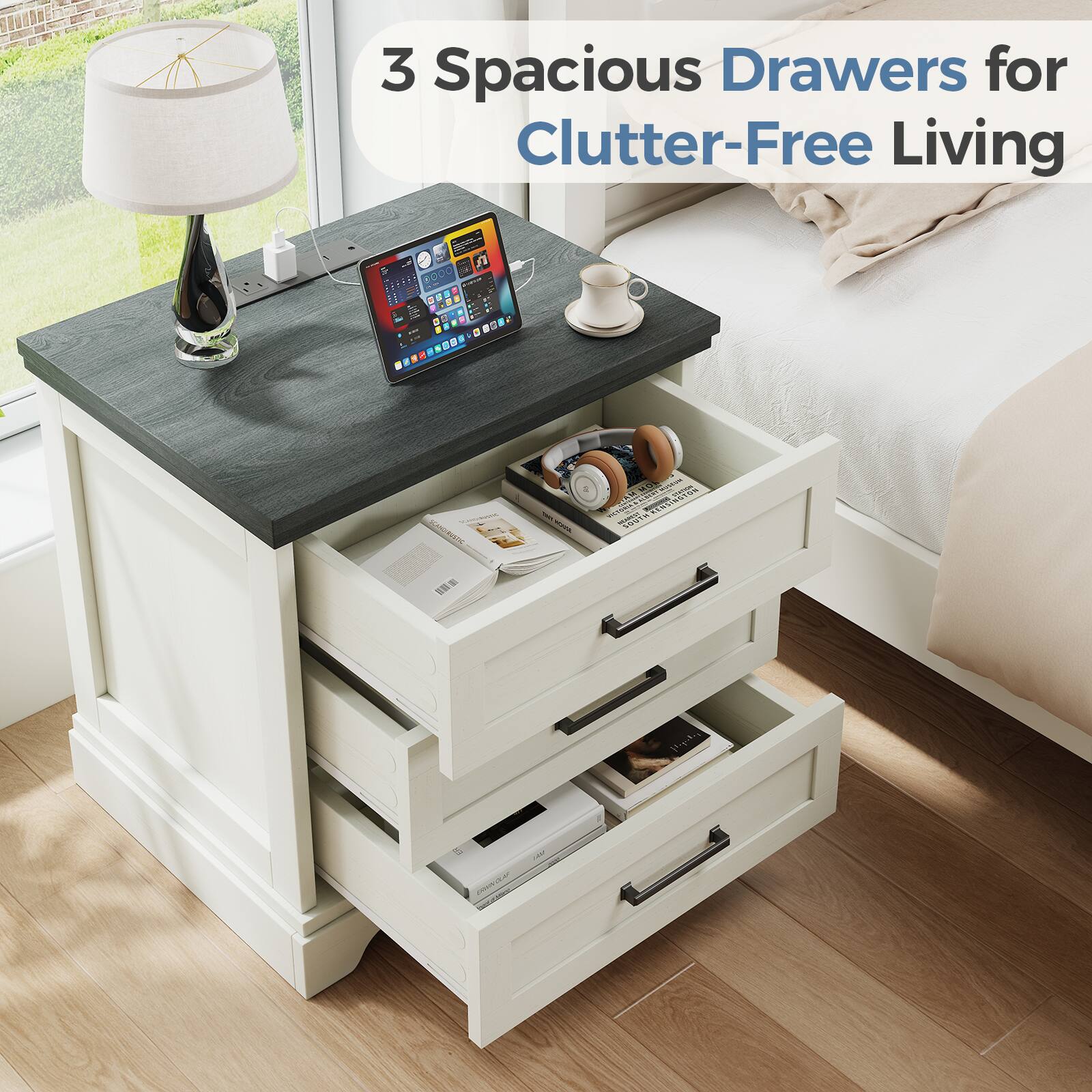 3 Spacious Drawers for Clutter-Free Living