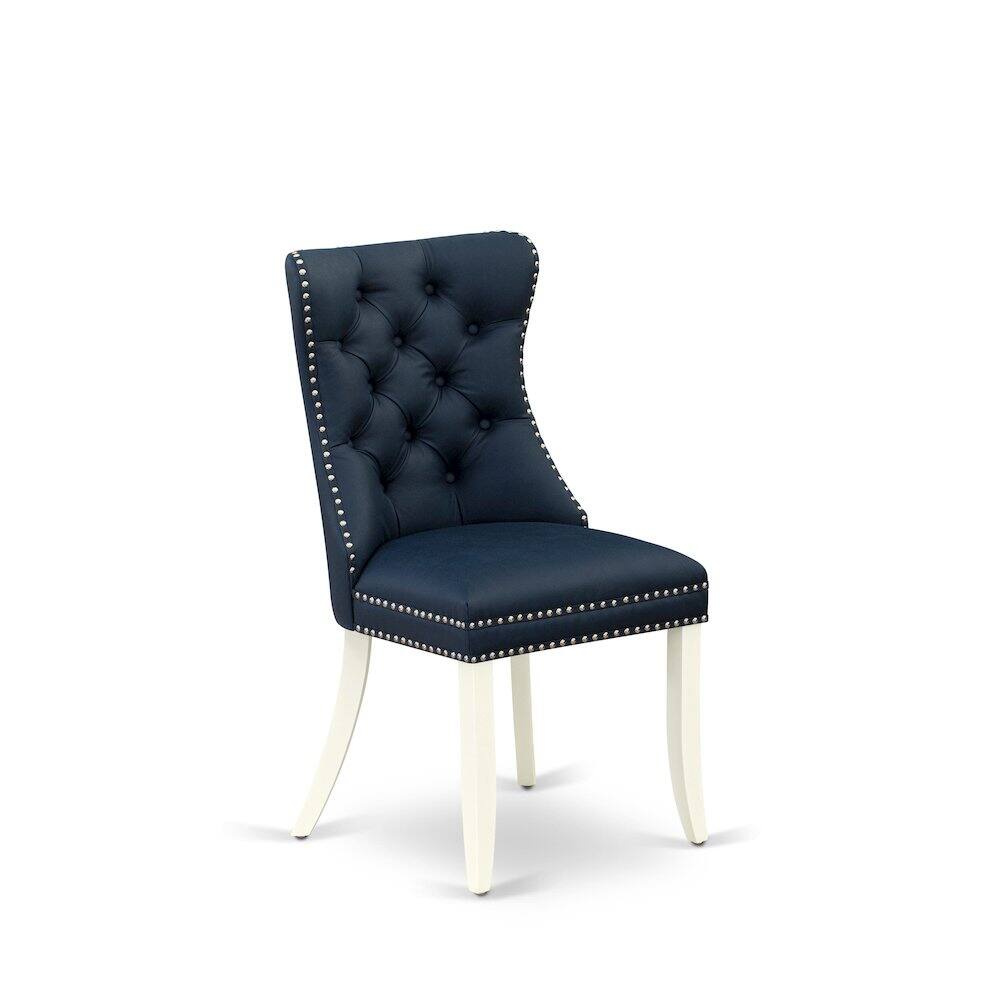 Back. East West Furniture - Parson Chairs - White.