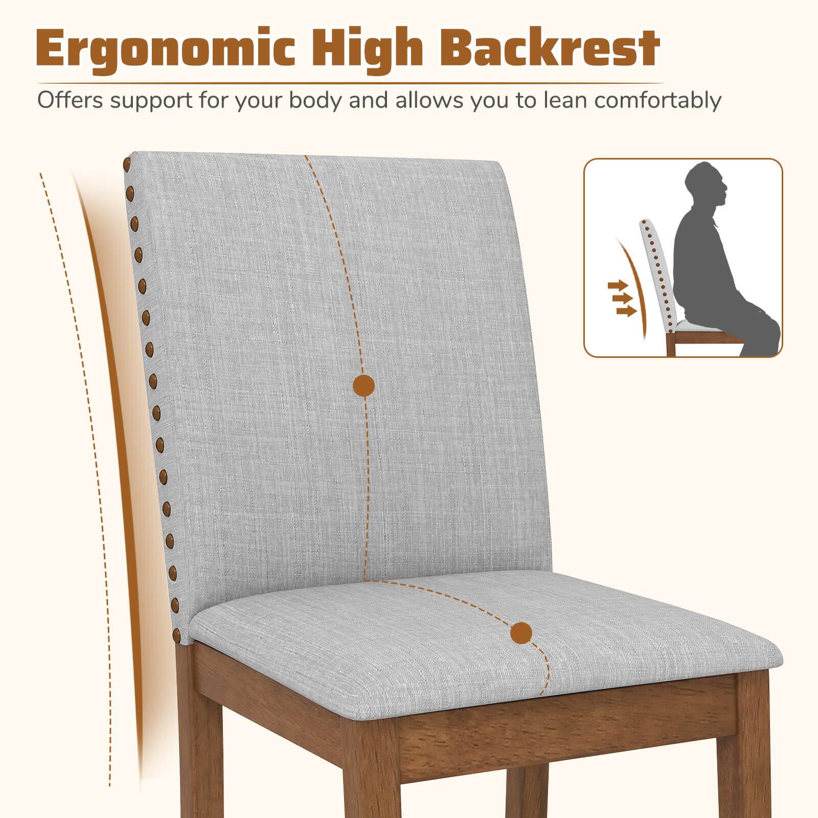 Ergonomic High Backrest offers support for your body and allows you to lean comfortably.