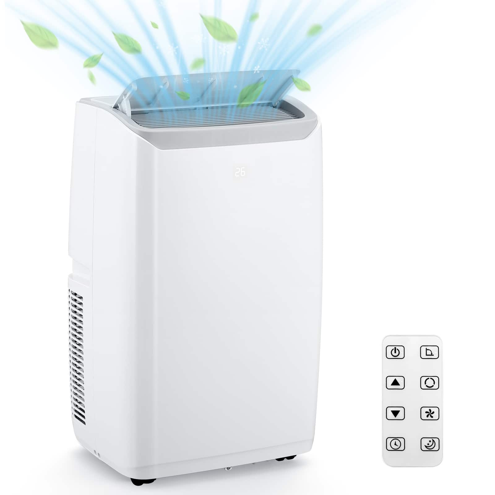 TROPOW - 12000 BTU Portable Air Conditioner, Air Conditioners Cools Rooms Up to 550 Sq.Ft  - White