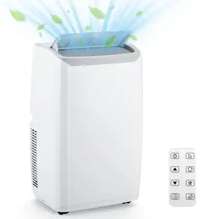 Front. TROPOW - 12000 BTU Portable Air Conditioner, Air Conditioners Cools Rooms Up to 550 Sq.Ft - white.