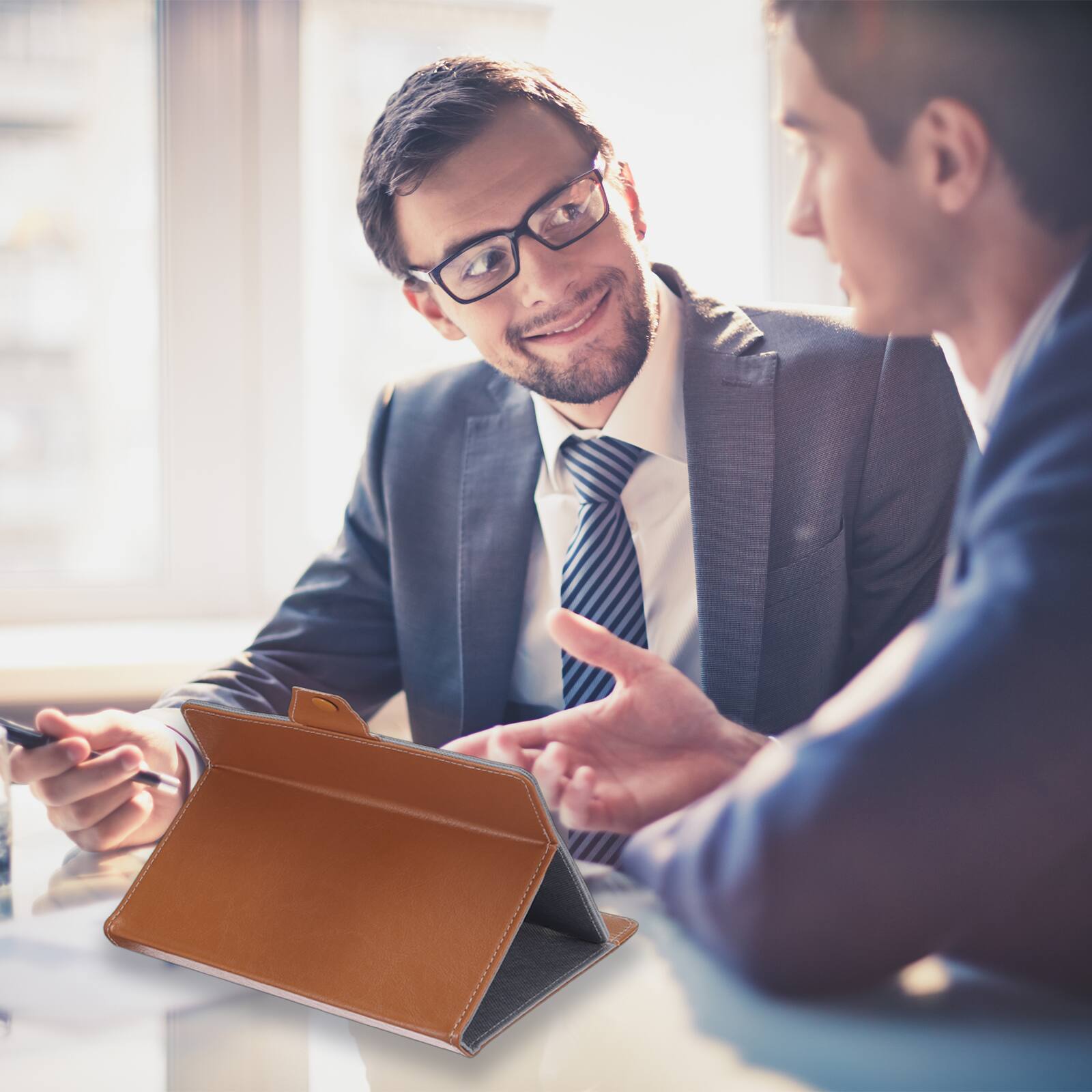 Alt View 4. Unique Bargains - Universal 8 Inch Tablet Case, Protective Folio PU Leather Shell Case for 8.0-8.7 Inch Touchscreen Tablet - Black.