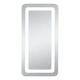 Elegant Decor - Genesis 18in x 36in soft edge LED mirror - Glossy White