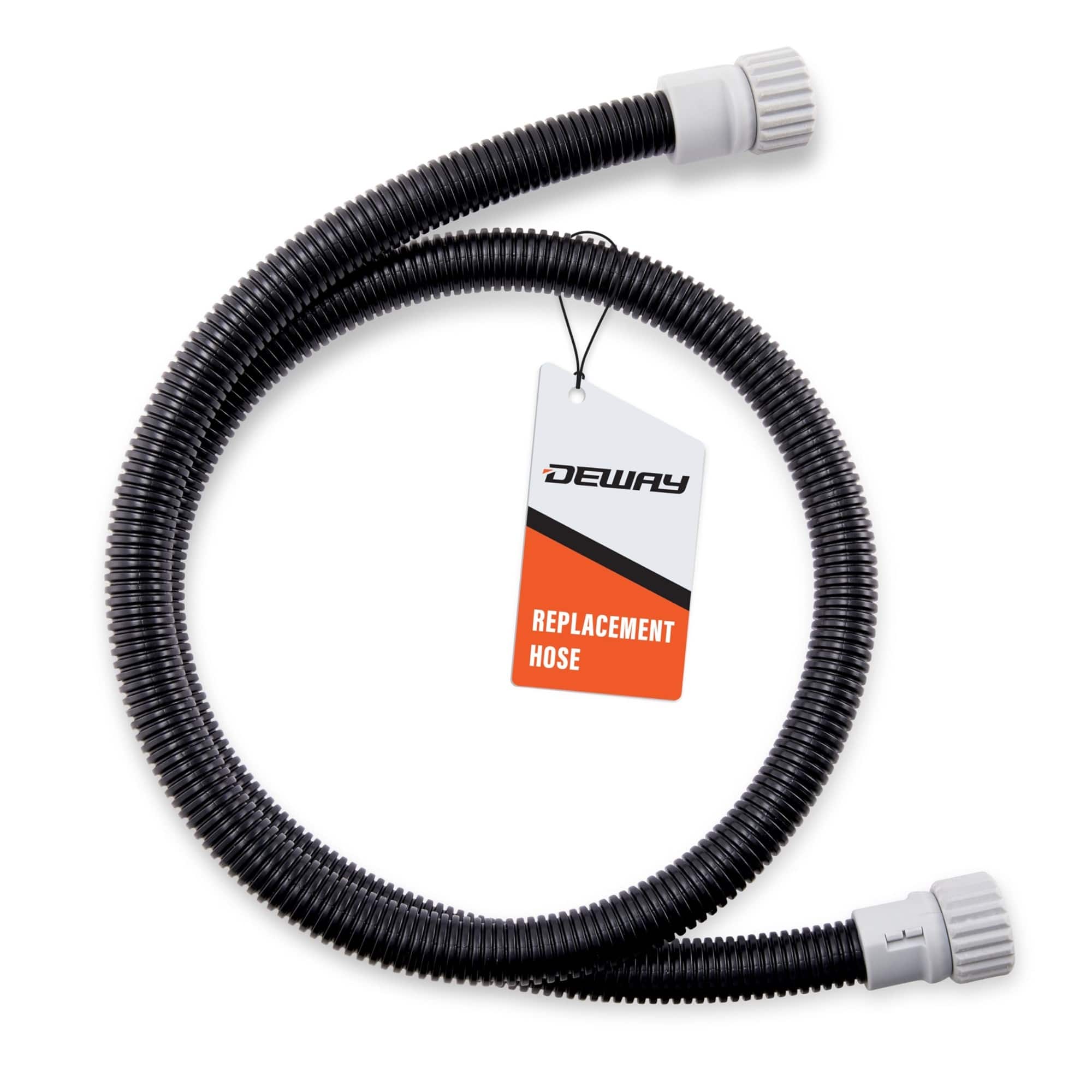 Deway - Replacement Plastic Hose, Compatible with Multiple Fuel Transfer Pump Models - Black