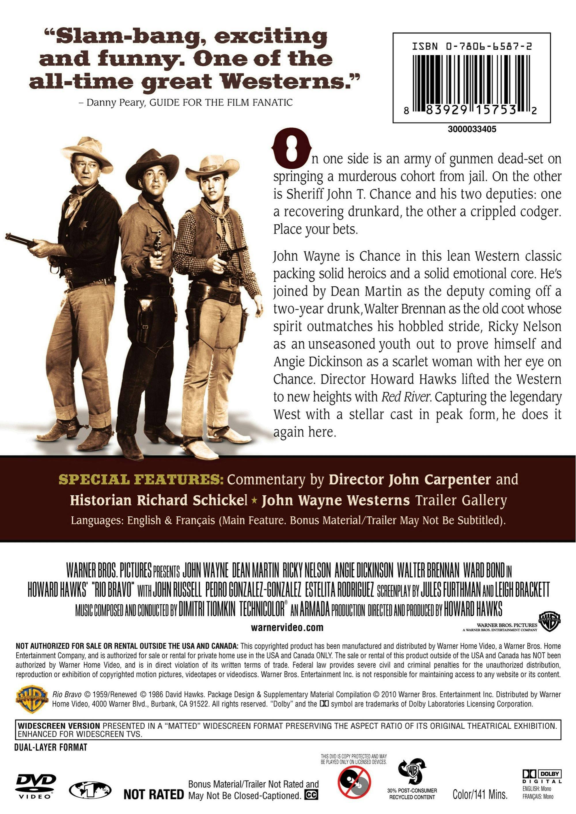 Back. Rio Bravo (DVD New Packaging) [DVD].
