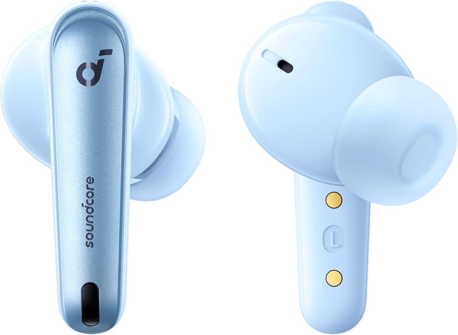 Back. Soundcore - Soundcore - by Anker Liberty 4 NC Noise Canceling True Wireless Earbud Headphones - Light Blue - Light Blue.