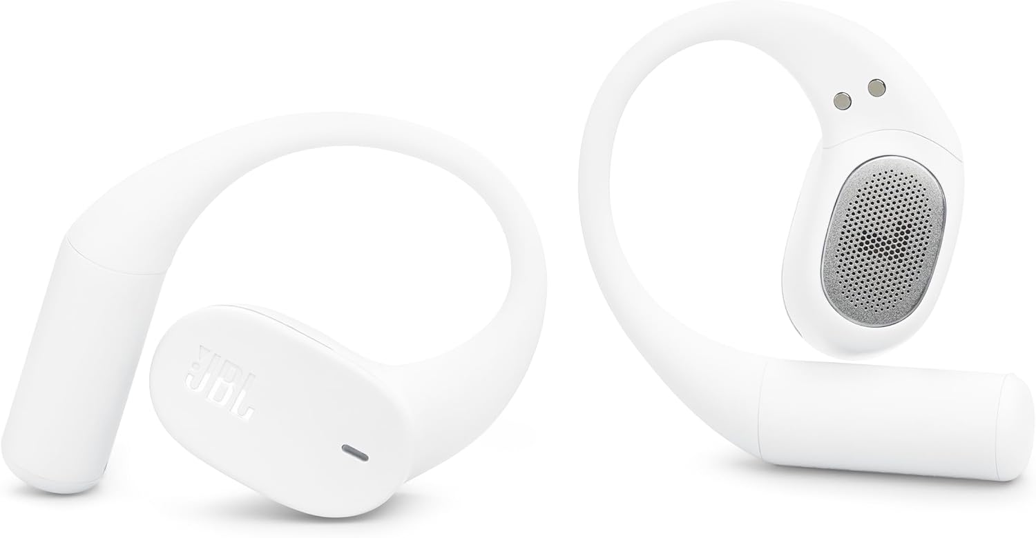 Alt View 3. JBL - Sense Lite Open-Ear True Wireless Headphones - White - White.