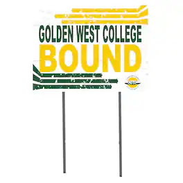 Jardine - Golden West College 18'' x 24'' Bound Yard Sign - White
