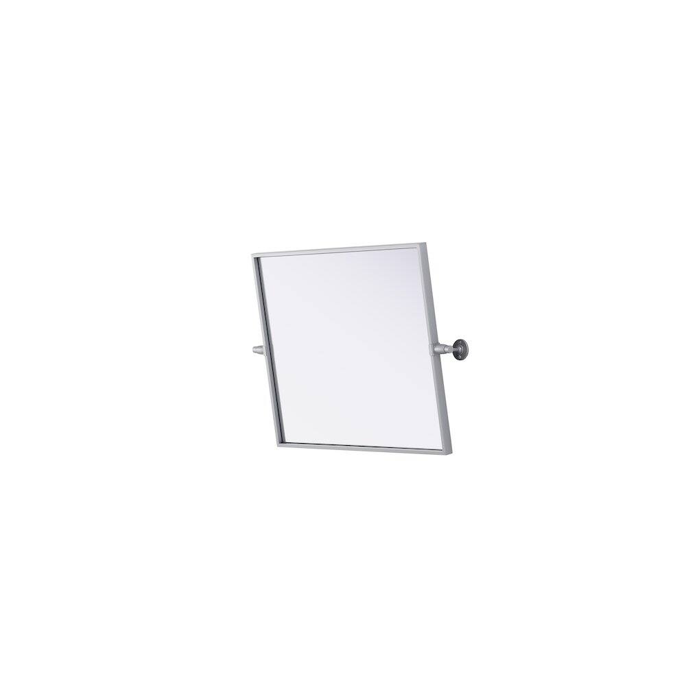 Back. Elegant Kitchen and Bath - Amoura 20X24 Pivot Mirror In Silver - Silver.