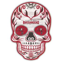 Fan Creations - Tampa Bay Buccaneers 12'' Sugar Skull Sign - Multicolor