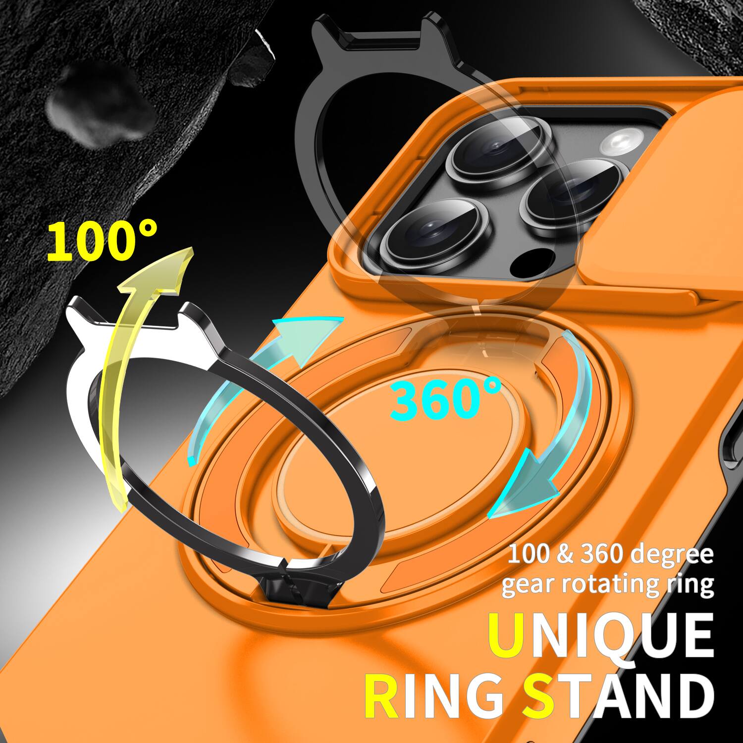 100 & 360 degree gear rotating ring UNIQUE RING STAND