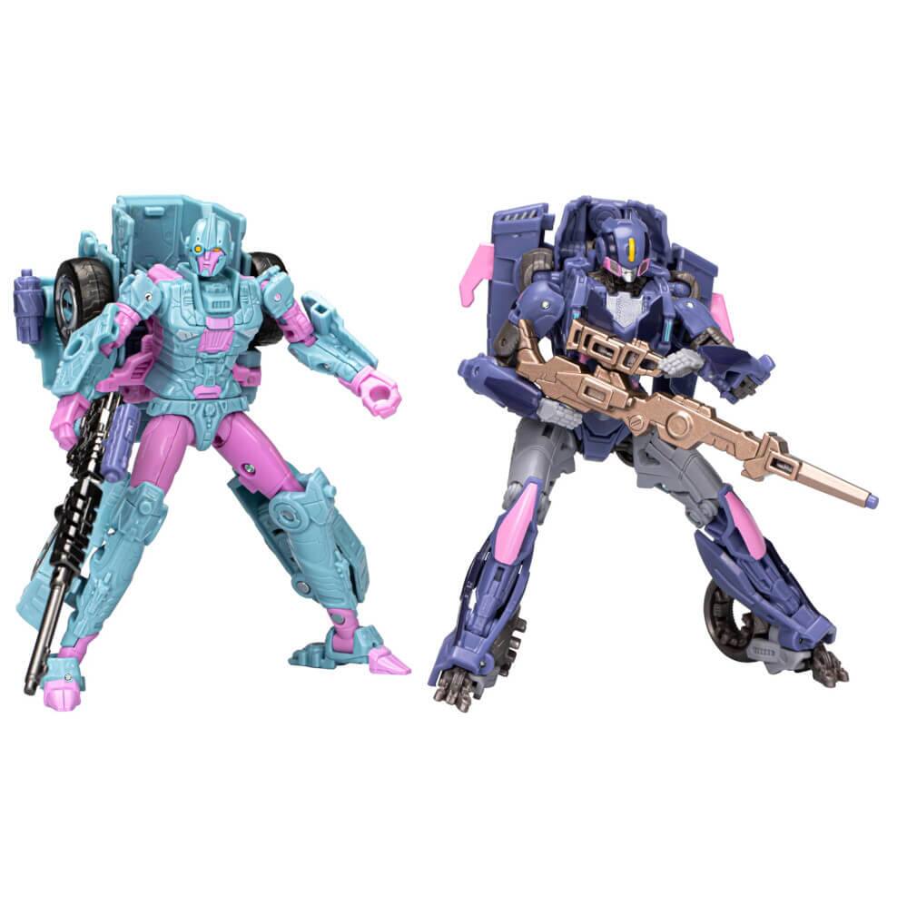 Front. Transformers - Hasbro F6958 Transformers Legacy Evolution Deadeye Duel 2-Pack Action Figures - Black.