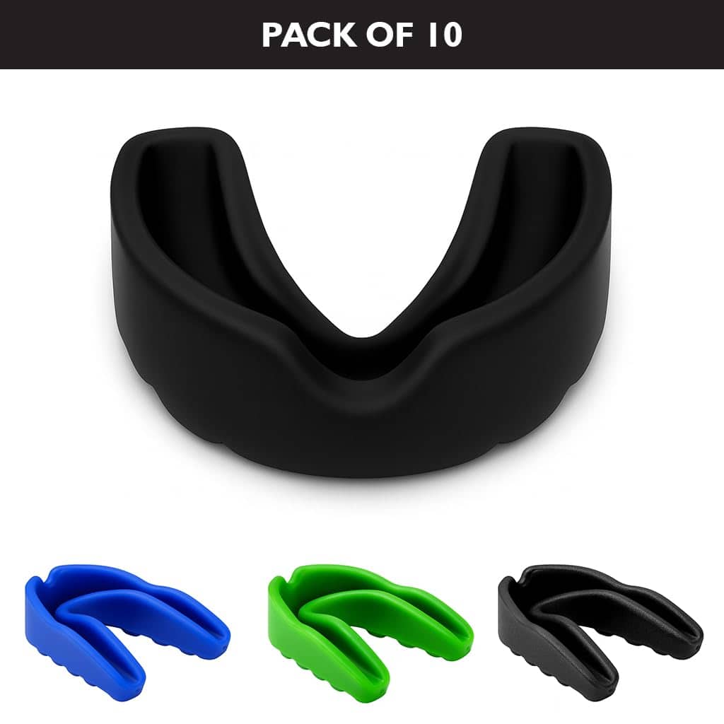 Amber Sporting Goods - Adult Mouthpiece with Ventilated Case, Boil & Wear Custom Fit for Sports Protection, Pack of 10 - Black price history on PriceWatchPro
