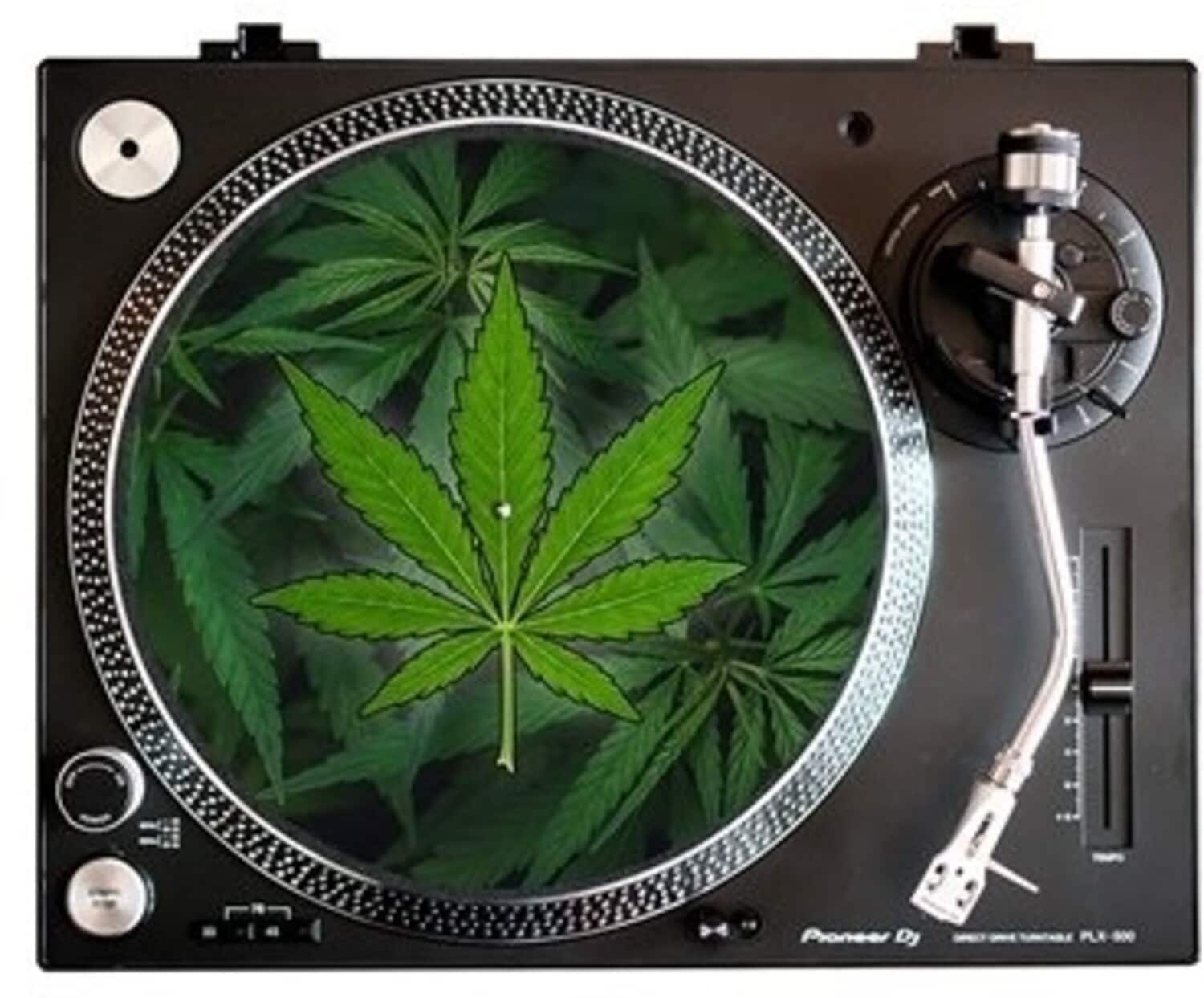 PopMarket - Marijuana - Graphic Turntable Slip Mat - VINYL ACCESSORIES - Multicolor