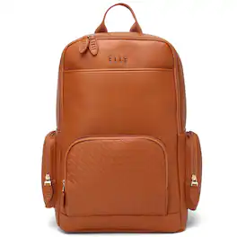 Elle - Leisure Luxe 27L Vegan Leather Backpack - Brown