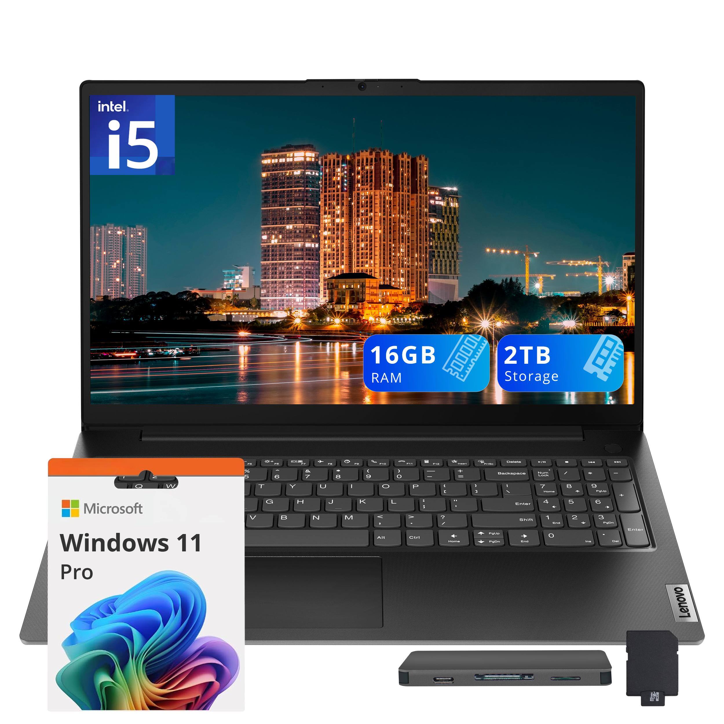 Lenovo - V15 G4 15.6" FHD Laptop,Intel i5-13420H,16GB RAM,1TB SSD+1TB Docking Station Set,UHD Graphics,Win 11 Pro - Black