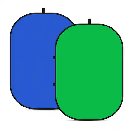 Front. Neewer - Double-Sided Green & Blue Screen Backdrop - 5x6.6 ft Foldable for Streaming & Photography.