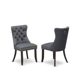 East West Furniture - Parson Dining Chairs - Brown
