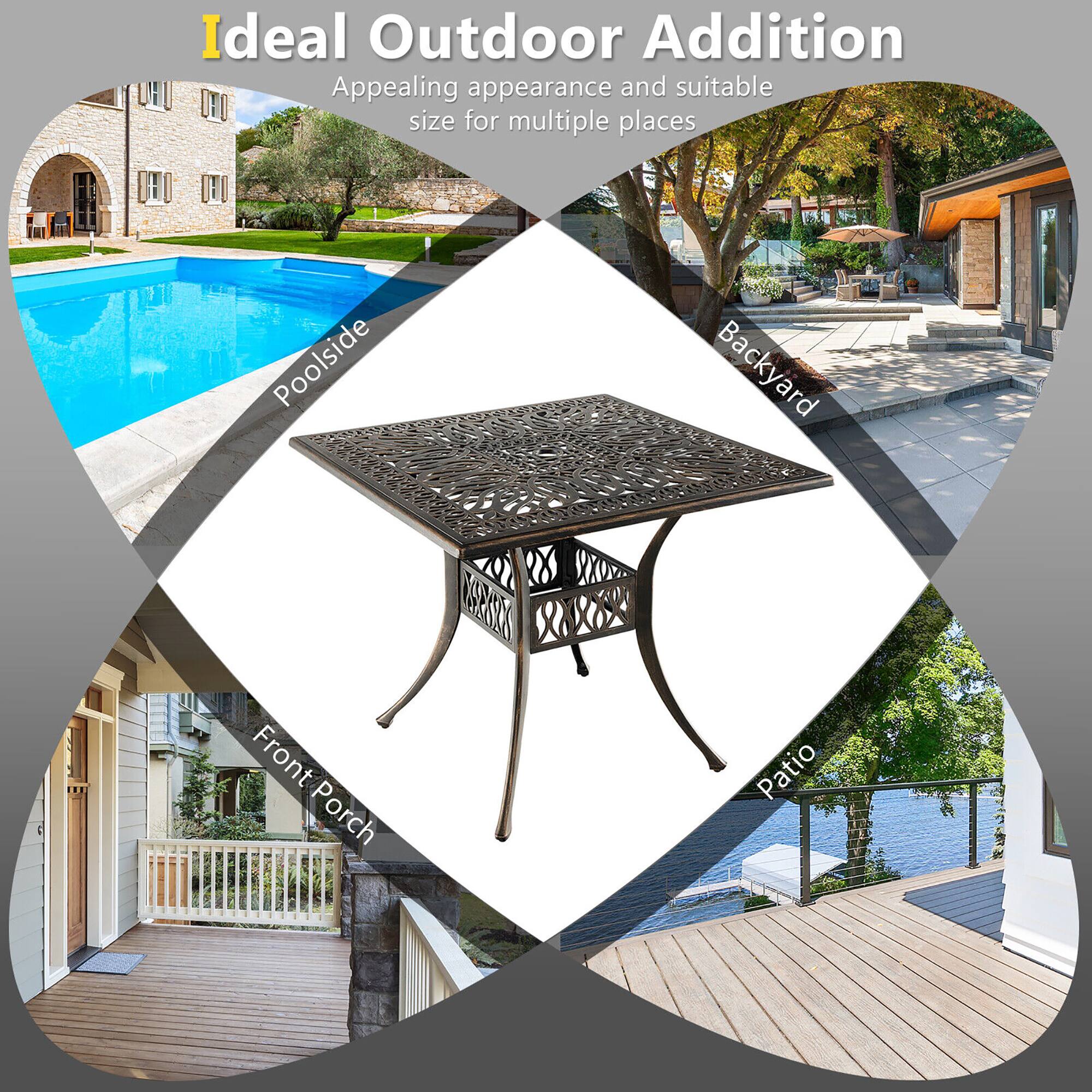 Ideal Outdoor Addition  
Appealing appearance and suitable size for multiple places

- Poolside
- Backyard
- Front Porch
- Patio