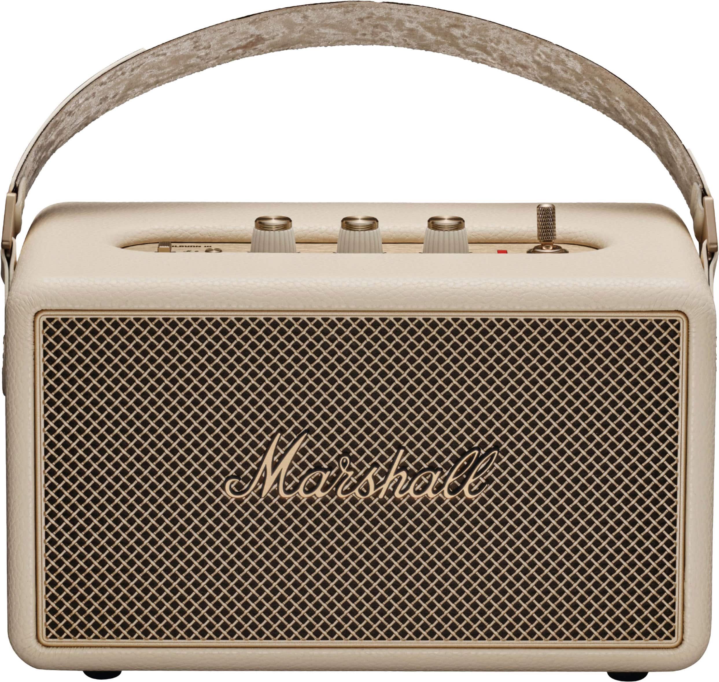 Front. Marshall - Kilburn III Portable Wireless Bluetooth Speaker with Bass / Treble / Volume Controls and 3.5 mm Auxiliary Input - Cream.