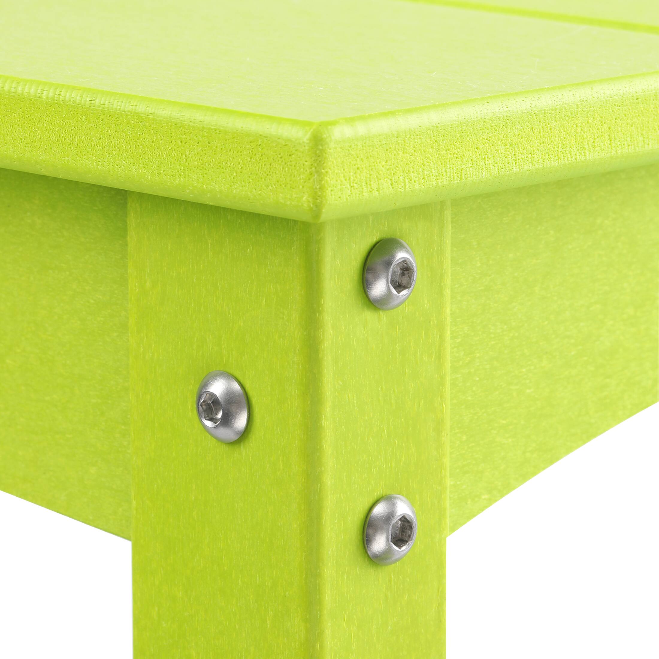 Alt View 3. WestinTrends - WestinTrends Malibu 55" Outdoor Patio HDPE Adirondack 2-Tier Shelf Console Table - Lime.