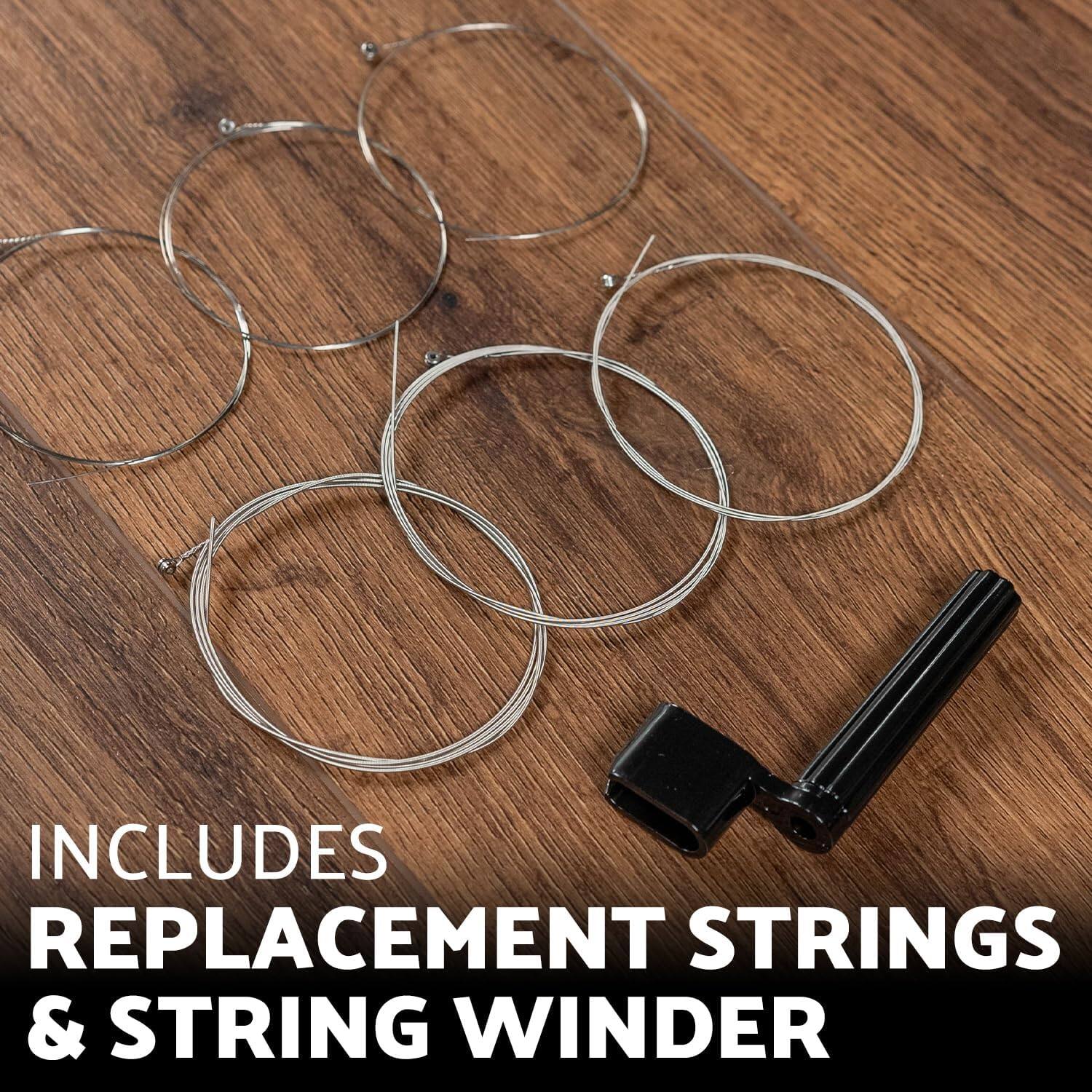 INCLUDES  
REPLACEMENT STRINGS & STRING WINDER