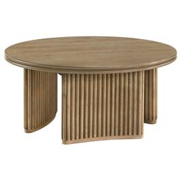 Coaster Co. of America - Adina 36-inch Round Wood Coffee Table - Distressed Light Brown