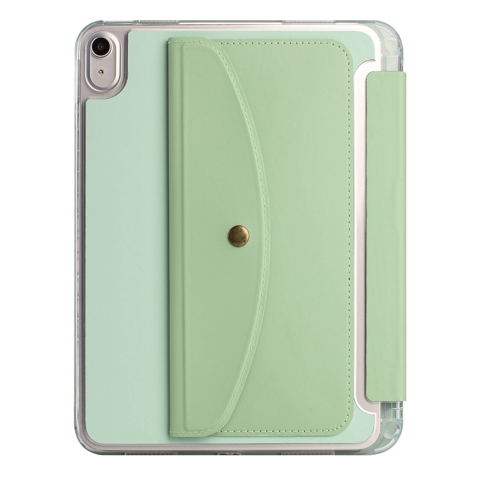 Alt View 6. Dteck - for Apple iPad (A16) 11" 2025 & iPad 10th Gen 2022 Y-Fold Tablet Case,Shockproof Cover with Wallet Pockets & Pen Holder - Green.