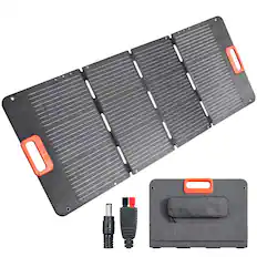 Front. Boyel Living - 200W Portable Solar Charger Panel Outdoor and RV Solar Power Solution - Natural.