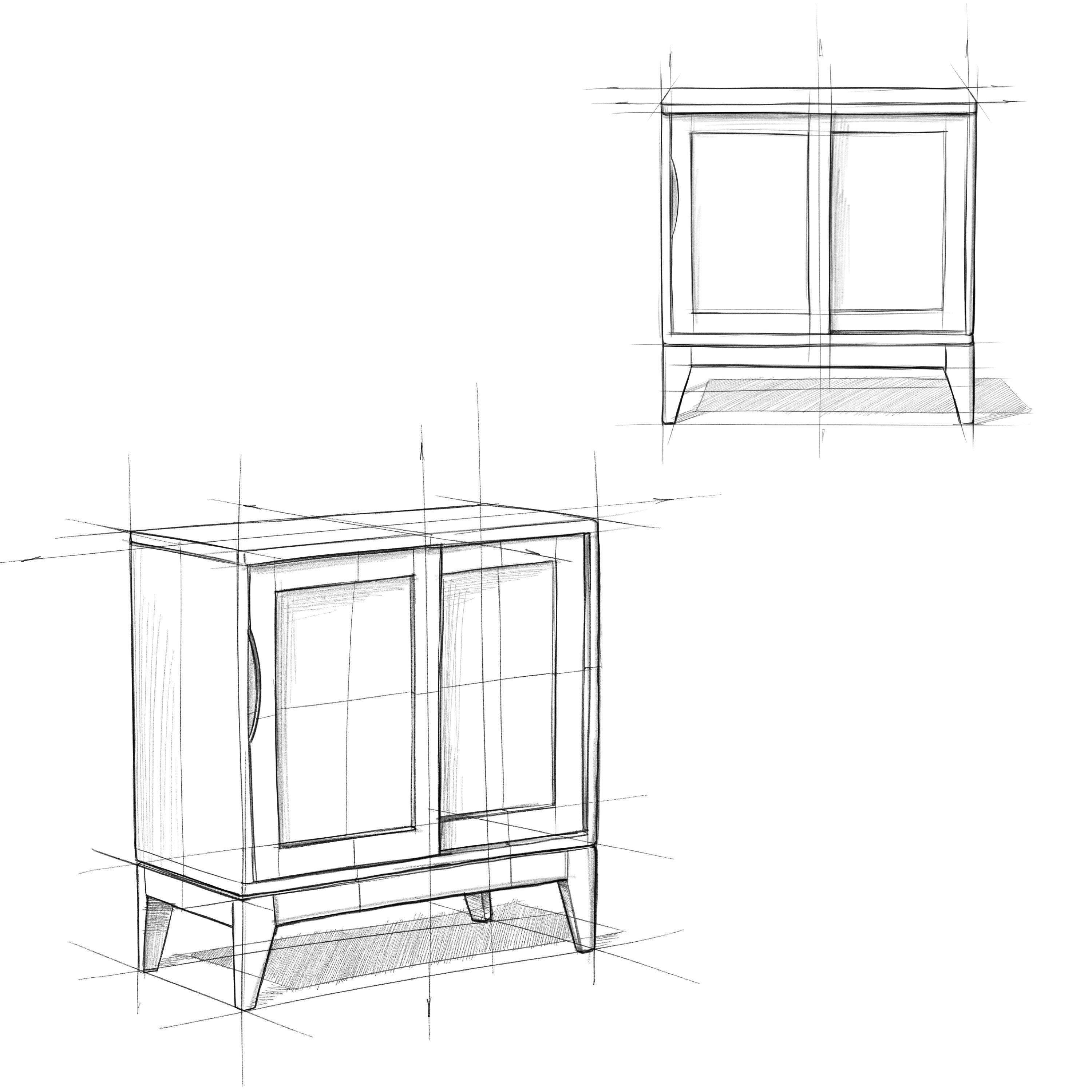 Alt View 11. Simpli Home - Harper Low Storage Cabinet - Teak Brown.