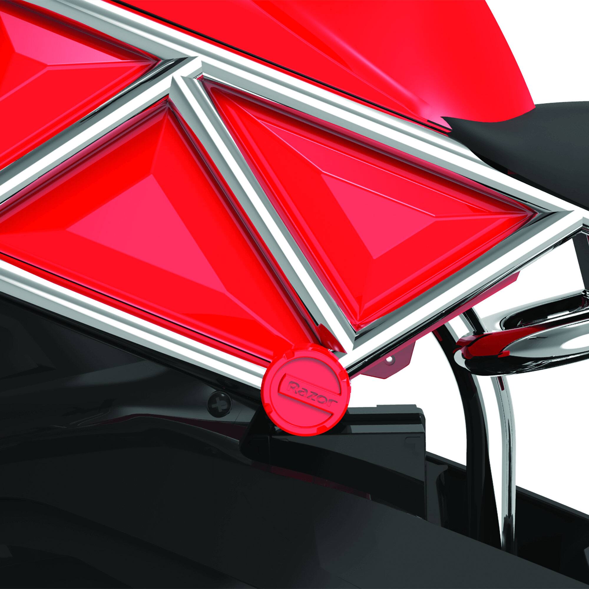 Alt View 4. Razor - Razor RSF350 Single Speed Electric Bike w/ Pneumatic Tires & Chain Driven Motor - Red, Black.