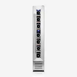 Yeego - 7-Bottle Wine Cooler Refrigerator – Built-in & Freestanding Compressor Fridge with UV Glass Door, 40-65°F - Stainless Steel
