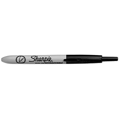 Alt View 1. Sharpie - Retractable Permanent Markers, Ultra Fine Tip, 3/Pack - Black.