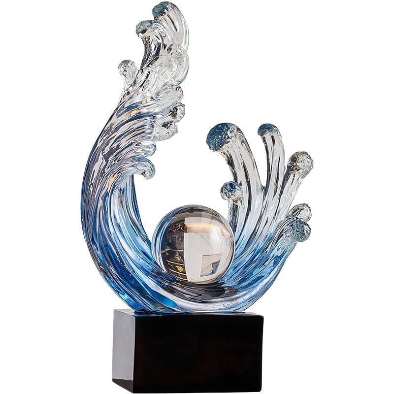 Refined Abode Design Modern Abstract Decorative Style Statue Blue Art ...