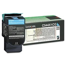 Lexmark - C544X1CG 4000 Page-Yield Return Program Extra High-Yield Toner - Cyan