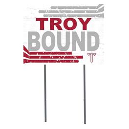 Jardine - Troy University Trojans 18" x 24" Bound Yard Sign - White