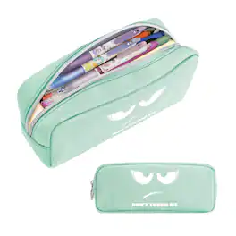 Kitcheniva - Large Capacity Pencil Case Office School Organizer Pouch - Green