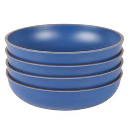 Gibson - Home Rockabye 4 Piece 8.5 Inch Melamine Dinner Bowl Set In - Blue
