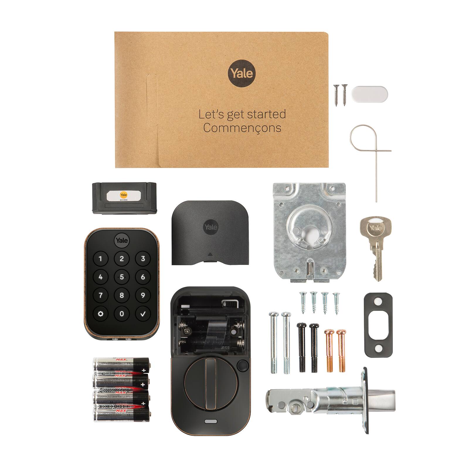 Yale Let's get started Commensons - Yale Walo Yale 1 2 3 4 5 6 7 8 9 0 O - .4 - ANE  10- 1 ...